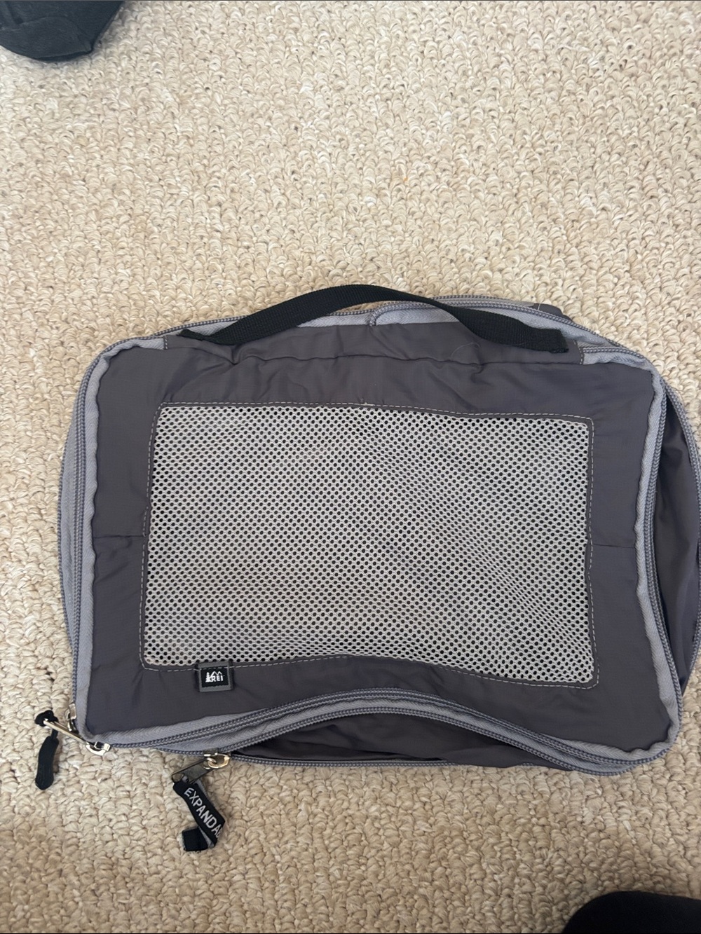 REI Gray Travel Toiletry Pouch with Mesh Pocket